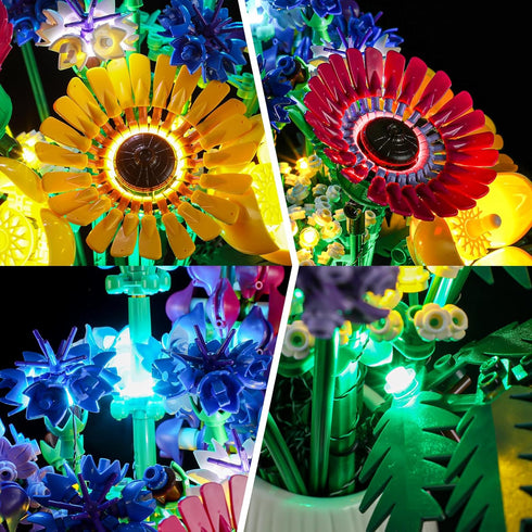 BRIKSMAX LED Light Kit for Lego-10313 Wildflower Bouquet - Compatible with Lego Icons Building Set