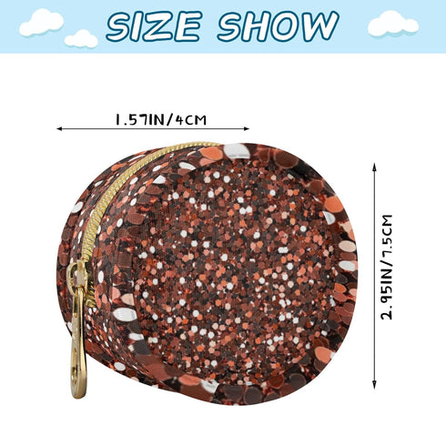 PYBUG Glitter Round Pacifier Storage Case, Polyester & TPU Lined with Hook Buckle, Pacifier Container Box for Baby