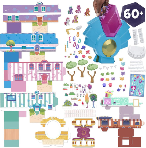 My Little Pony Mini World Magic Epic Crystal Brighthouse Toy - Buildable Playset with 5 Collectible Figures
