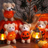 Hiboom 32 Pcs Halloween Plush Stuffed Animal Bear in Pumpkin Costume, Mini Soft Bear Doll for Boys Girls