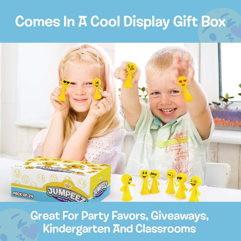 IPIDIPI TOYS Jumping Poppers - Pack of 24 Spring Launcher Toys for Kids, Fun Party Favors, Goodie Bag Stuffers