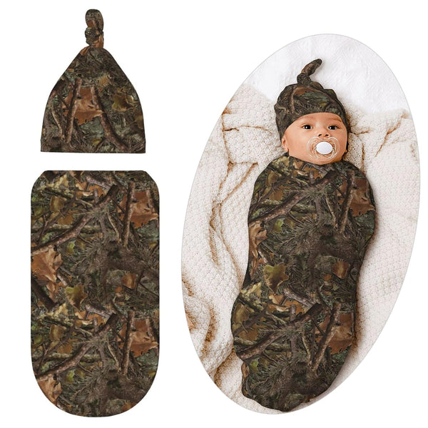 Jarverce Camo Swaddle Blanket Soft Sleeping Bag, Swaddling Sacks for Newborn Baby Unisex