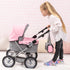 67 41 68 1300800 Bayer Design Baby Doll Trendy Pram in Grey/Pink, x x centimeters
