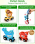 Set Set 3-5 Vanmor Wooden Train for Toddlers - Snap-Connection Animal Trains, Magnetic Alphabet Train Learning Toys