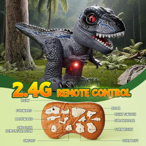 3-5 5-7, 3 4 5 6 7 8 Toddlers Remote Control Dinosaur Robot Toys for Kids RC Dinosaur Toy with Roaring Sounds, Spray