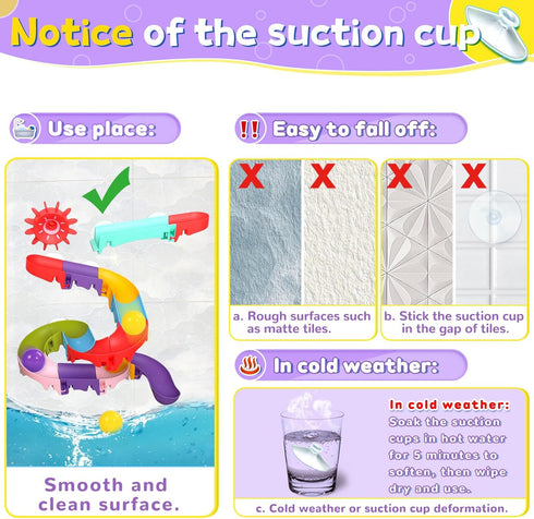 1-3 3-5 1 2 3 4 5 6 Fajiabao Toddler Bath Toys for Kids Ages Bathtub Toys DIY Slippery Slide Track Fun Baby Shower Toys
