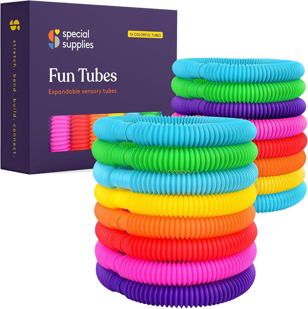 Special Supplies Fun Pull and Stretch Tubes for Kids - Pop, Bend,