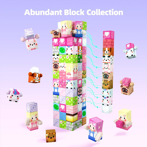 100PCS 3+ GobiDex Magnetic Blocks Kid Building Toys for Years Old Girls, Upgraded STEM Sensory Gifts for Princess, Kids