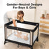 2 Pack 38x26 Pack Pack and Play Sheets, Waterproof Mini Crib Sheets Fitted - Organic Cotton N Play Sheets for Graco