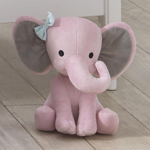 Bedtime Originals 1 Count (Pack 1) Twinkle Toes Pink Elephant Plush, Hazel
