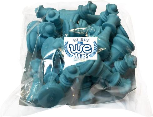 WE Games Blue Chess Queen Erasers - 25 Pack Chess Club Prizes & Party Favors