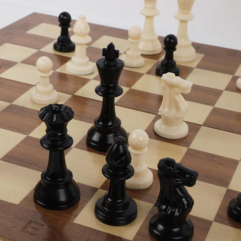 Juegoal Plastic Chess Pieces Only, 32 Pieces, 3.75 Inch King Figures, Replacement Chess Game Pawns Figurine Pieces