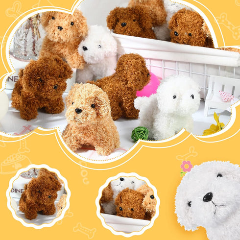 Sosation 20 Pcs Mini Plush Stuffed Puppy Bulk Gift Toy for Kids, Soft Plush Dog for Goodie Bag Fillers