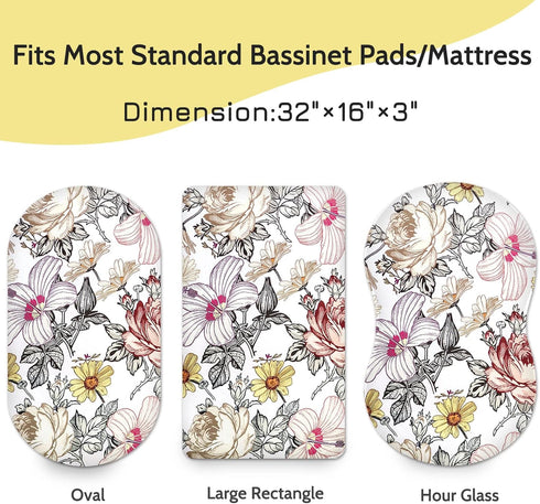 Set Floral Crib Sheet & Nursing Pillow Cover for Baby Girls - Soft Jersey Cotton