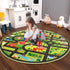 NANAN 4x4 Kids Rug Play Mat for Babies and Toddlers Car Rugs Kids Room Rug Play Mat for Children Toddlers Circle Rugs
