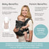 4-in-1 735 lbs, Infantino Flip Luxe Convertible Baby Carrier, Ergonomic Infant to Toddler Carrier, Updated Lumbar