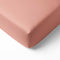 100% Cotton Crib Fitted Sheet - Olivia Tribal Solid Coral - Silky