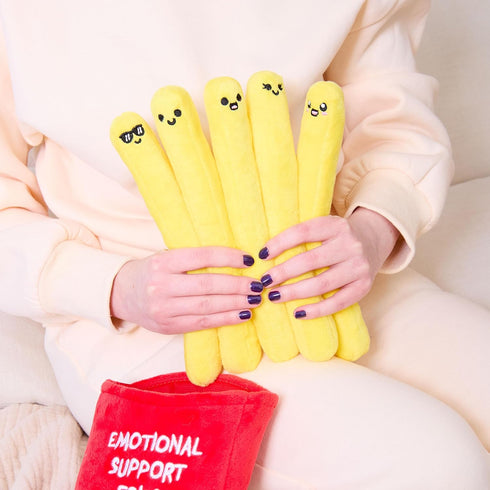 WHAT DO YOU MEME? Emotional Support Fries - Cuddly Plush Comfort Food, French Fry Stuffed Animals