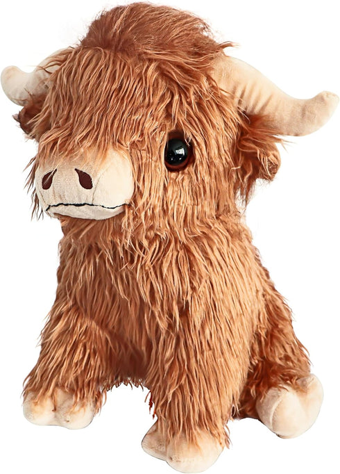 illuOKey Highland Cow Stuffed Animal, 16-inch Large and Cute Highland Cow Plush, Fluffy