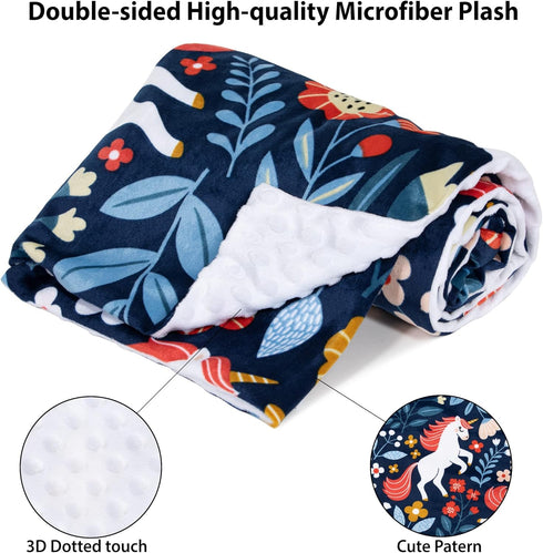 Soft Plush Hooded Baby Blankets for Boys and Girls, Double Layer Dotted Backing, Minky Unisex Toddler Blanket