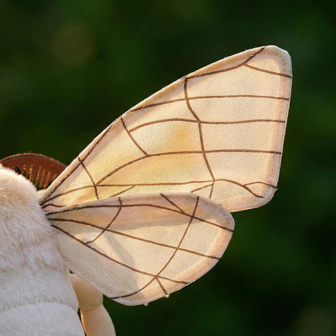 ZHONGXIN MADE 11in, Silk Moth Plush Toy - Lifelike Silk Moth Stuffed Animals Realistic Soft Big Wings Moth Toys