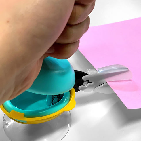HARAC Tabletop Mounted Adaptive Scissors - Safe Scissors for Kids, Seniors, and Special Needs, Made in Japan