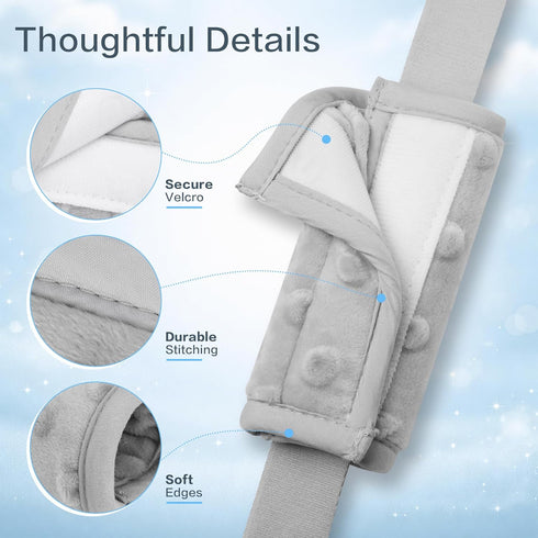 Pro Goleem Car Seat Strap Covers for Babies Unisex Soft Car Seat Strap Shoulder Pads for All Car Seats, Stroller