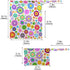 visesunny 2Pcs Colored Little Flower Wet Bag with Zippered Pockets Washable Reusable Roomy