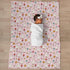 Selgkds 50x60inch Cute Geese Boho Flowers Baby Blankets for Girls Boys Infants Toddler Crib Stroller Pink Spring Ducks