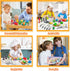 35Pcs Kids Kitchen Toy Accessories, Toddler Pretend Cooking Playset with Pots, Pans, Utensils, and Toy Food (White)