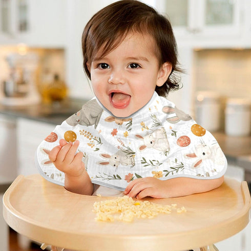 SEHANY 22x11in 1Pack Easter Cute Bunny Muslin Baby Burp Cloths,Extra Soft Absorbent Skin-Friendly Cotton Muslin Cloths