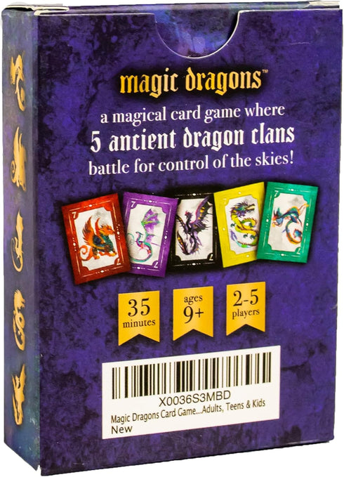 Magic Dragons Card Game - New! - Trick-Taking, Card-Capture Family-Friendly Dragon Game | Fun Card Games for Adults, Teens & Kids | 2-5 Players | 9+