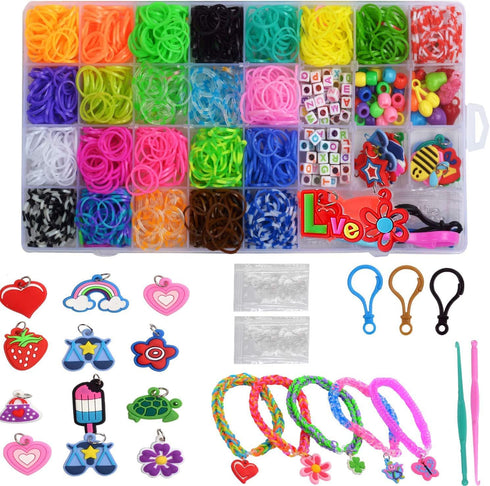 Yestrong 2000+ Rubber Band Bracelet Kit, Loom Bracelet Making Kit, Refill Loom Set for Bracelet Making