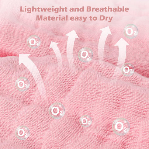 Maliton 6 Pack Muslin Burp Cloths for Baby Girls, Large 20''x10'', 100% Cotton, Absorbent & Soft