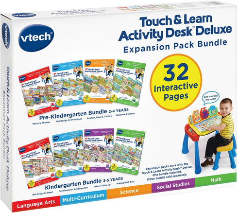 VTech Activity Desk 4-in-1 Kindergarten Expansion Pack for Ages 3-5