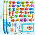Xelabrion 3-5 4-8, 3 4 5 6 7 8 Magnetic Fishing Game Toys for Kids Toddlers Water Table Bathtub Toys with Pole Rod Net