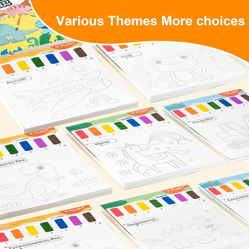 YPLUS Paint with Water Books for Toddlers, Watercolor Painting Paper for Kids Ages 1-4, Art Craft Gift for Drawing