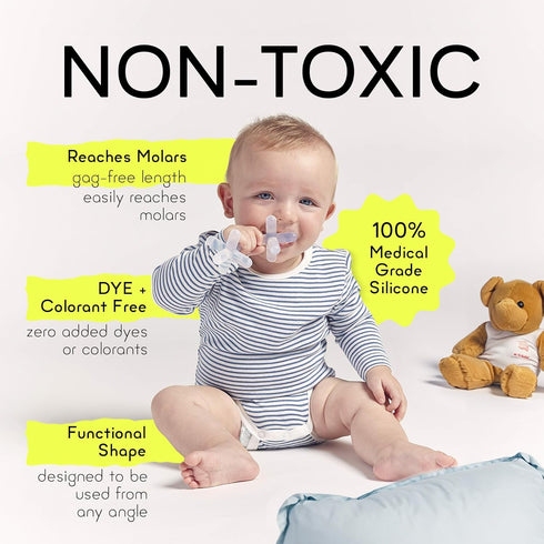 Silicone Baby Teething Toys, Teether for Infants, Toddlers, Newborns, CPSIA Certified, FDA Formulated Material