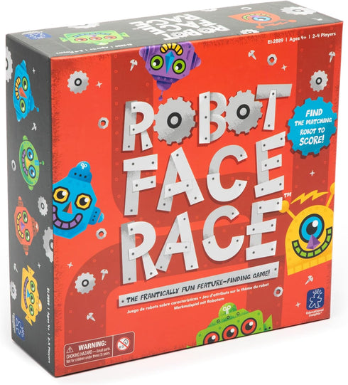 Educational Insights Robot Face Race, Fast Paced Color Recognition Game for 2-4 Players, Award-Winning Fun