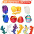 Apear1 6 3D 3D 3D Set (Multicolor-6pcs) Pcs Printed Dragon Eggs with Dragon Inside, Mini Dragon Egg Fidget Toy