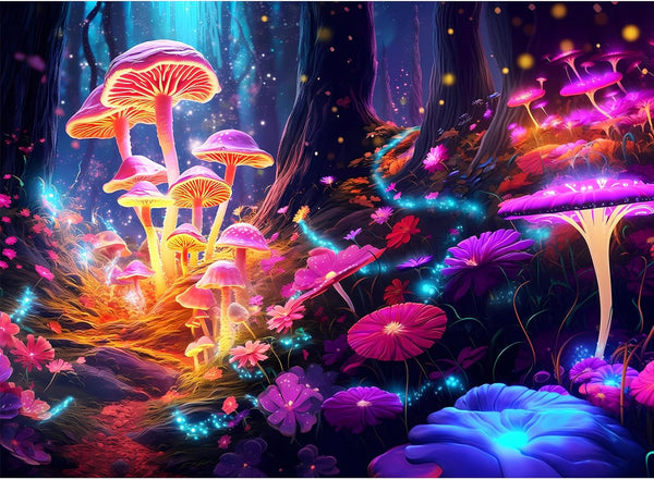 500 Pieces Jigsaw Puzzle for Adults - Mushrooms Puzzle for Family Activity, Home Decor Wall Art