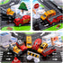 CUTE STONE Toy Airplane with Lights & Sounds, Friction Powered Plane Toy with Mini Cars for Kids, Great Gift for Boys