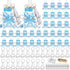 Sunnyray 150 Pcs Baby Shower Party Gift Bottles Games, 50 Mini Milk Bottles, 50 Thank You Tags