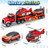 3 4 5 6 7, SpringFlower Extra Large Fire Truck Toys for Boys Girls with Racing Car and Helicopter, Lights, Sounds, Semi