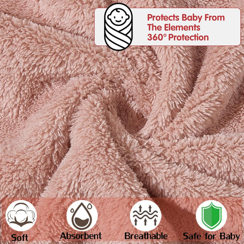 BEFACL 6pack 32x32 Hooded Baby Towels, Premium Ultra Soft Absorbent Coral Fleece Baby Bath Towel for Newborns