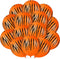 40 Tiger Balloons with Animal Print Stripes, Jungle Safari Theme for Zoo Party Supplies and Birthday Decoration