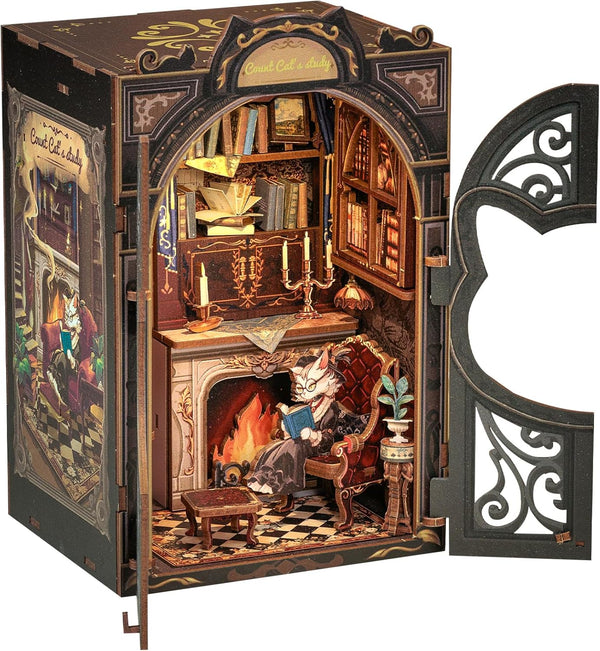 CUTEBEE DIY Book Nook Kit, Miniature House Kits for Adult and Teens,