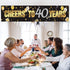 40th Birthday Banner, Happy 40th Birthday Cheers to 40 Years Sign, Gold Glitter Birthday Decoration Supplies