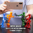 Set 4 6 1 Zing Klikbot, Complete of Poseable Action Figures with Weapons, Translucent, Create Stop Motion Animation