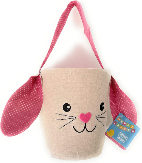 Greenbrier Fabric Bunny Easter Basket - Pink